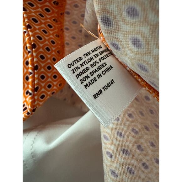 Lady Hagen Skirt Women XXL NWT Navette Orange Multi 17" Tummy Control Mini Skort - Picture 8 of 9